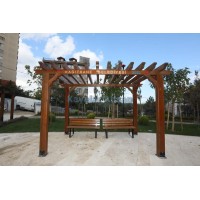 Ahşap Pergola Kapalı korkuluk PR-110